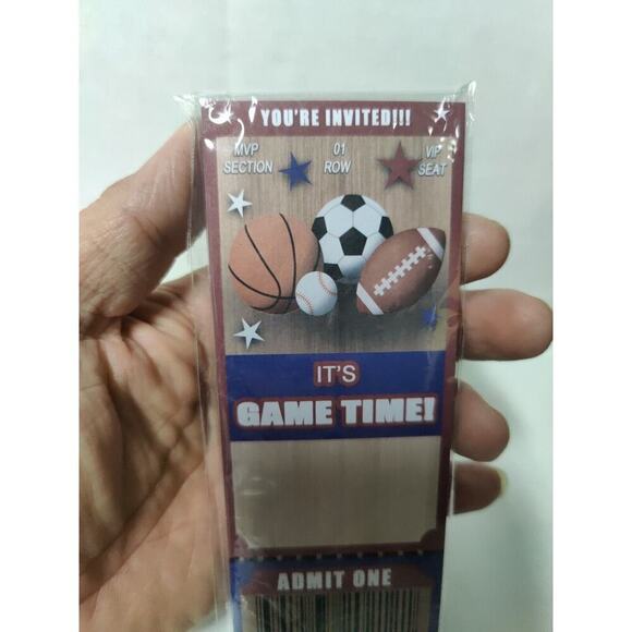 Birthday Cards Sports Ticket Invitation Admit One All Star Ticket Kids Or Adults - Picture 7 of 12